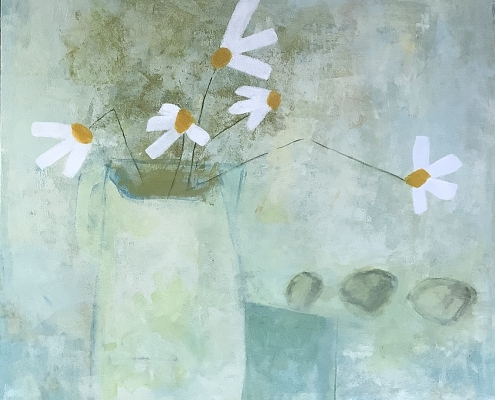 contemporary oil flower painting