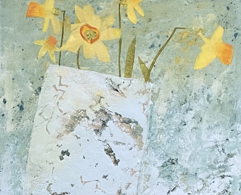 Small floral oil painting