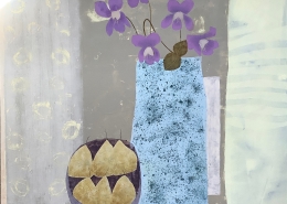 abstract floral oil painting